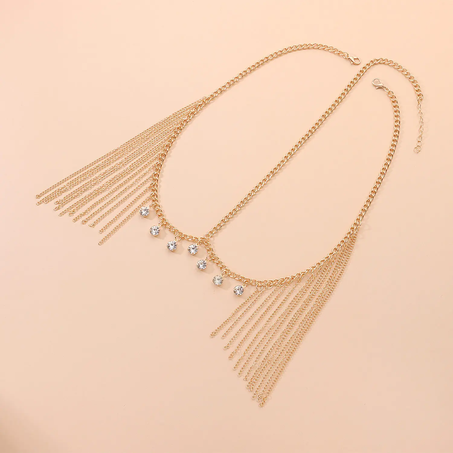 Gold Diamond Tassel Hair Band Chain Jewelry - Image 4