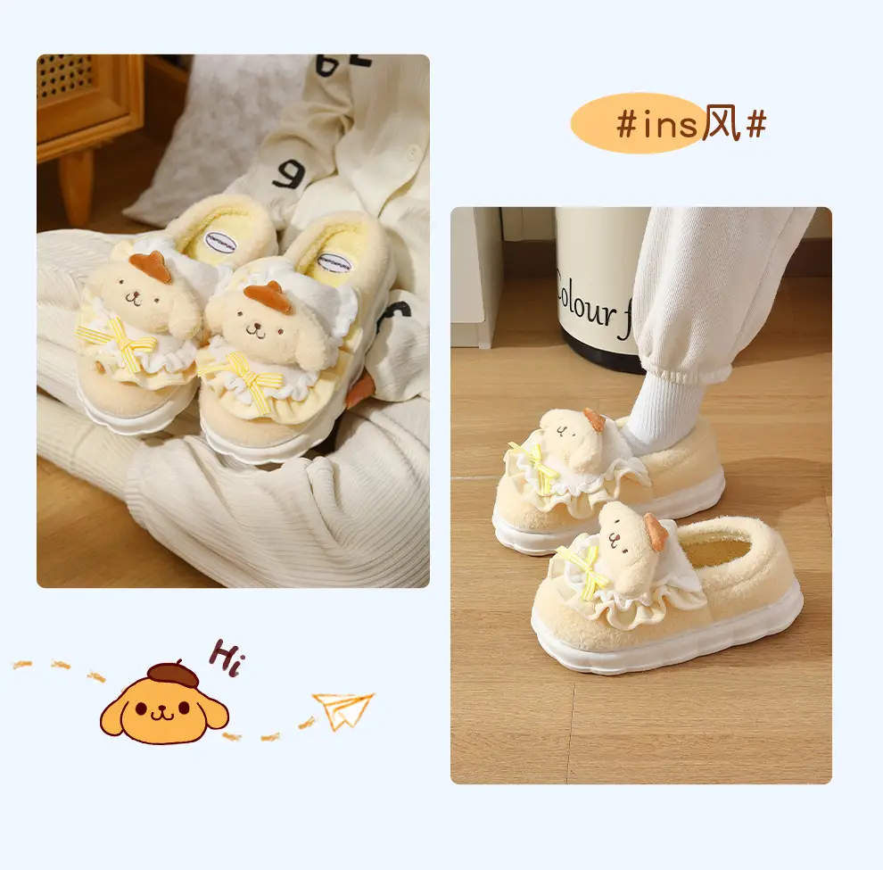 Yugui dog cotton slippers women's winter indoor home genuine goods ip joint cartoon cute Sanrio slippers wholesale — feature 12