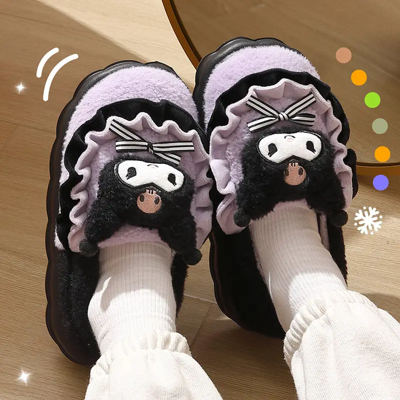 Yugui dog cotton slippers women's winter indoor home genuine goods ip joint cartoon cute Sanrio slippers wholesale - Image 3