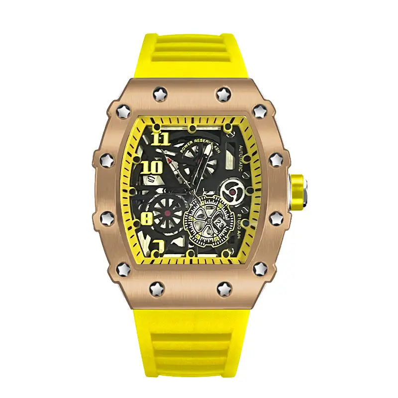 Zido Brand Casual Fashion Trendy Fully Automatic Quartz Cut Out Luminous Waterproof Black Warrior 1705 Men's Watch