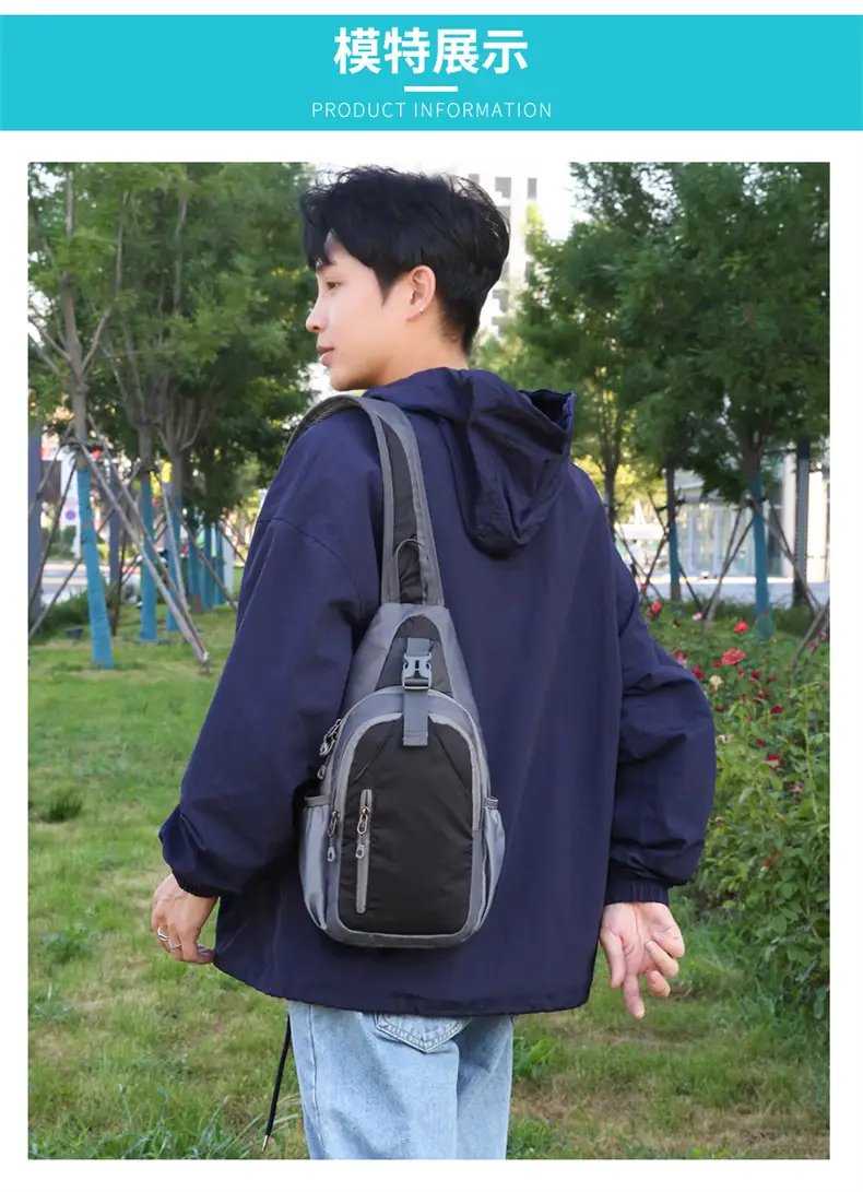 Blue Waterproof Crossbody Backpack for Men Women — feature 16