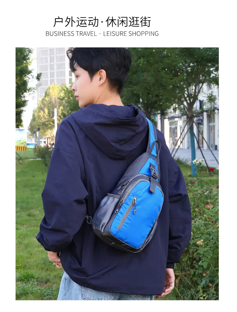Blue Waterproof Crossbody Backpack for Men Women — feature 18