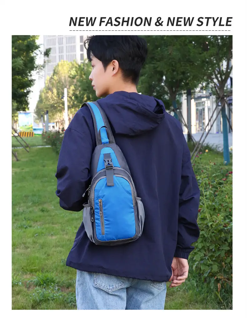 Blue Waterproof Crossbody Backpack for Men Women — feature 19