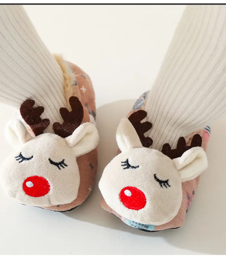 Winter Warm Fleece Baby Floor Socks Non-Slip Toddler Shoes — feature 9