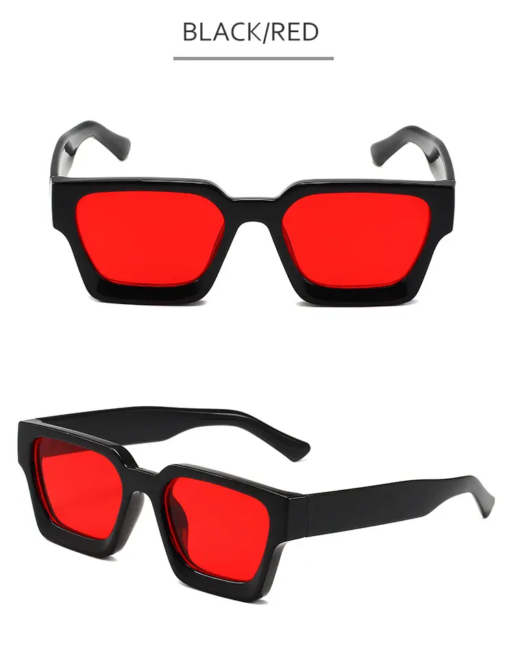 2023 Thick Frame PC Sunglasses Black Tan Lens β feature 13