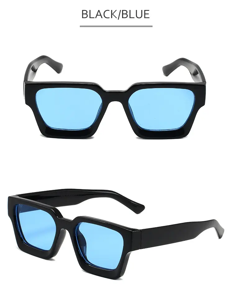 2023 Thick Frame PC Sunglasses Black Tan Lens β feature 14