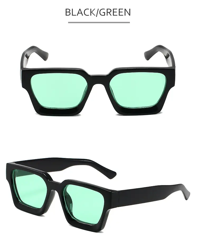 2023 Thick Frame PC Sunglasses Black Tan Lens β feature 18