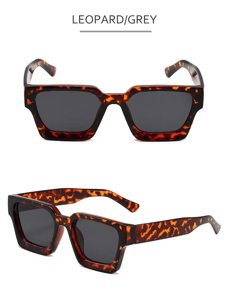 2023 Thick Frame PC Sunglasses Black Tan Lens β feature 19