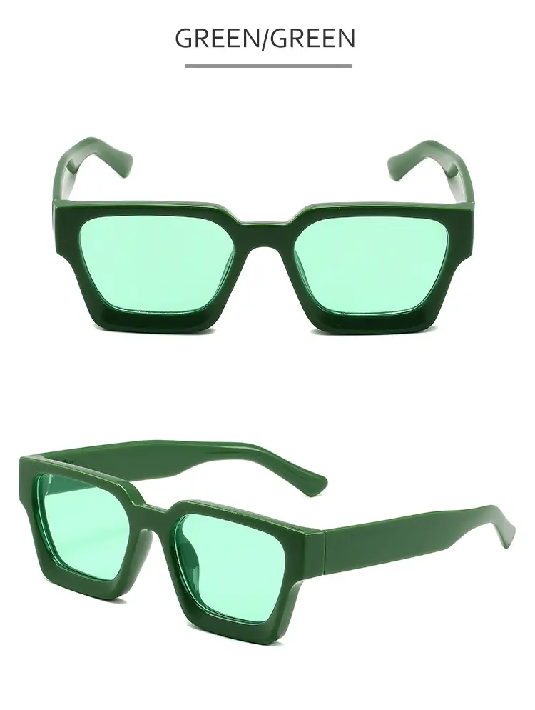 2023 Thick Frame PC Sunglasses Black Tan Lens β feature 24