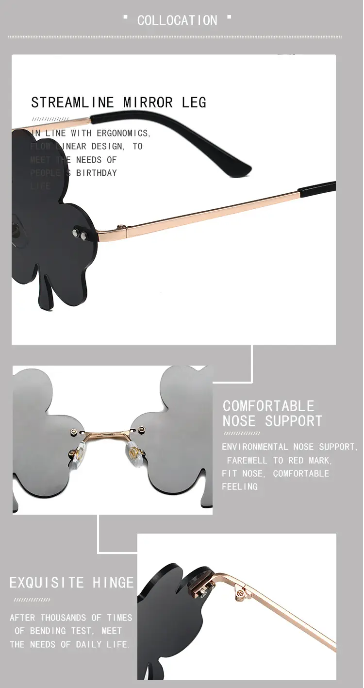 2023 Thick Frame PC Sunglasses Black Tan Lens β feature 25