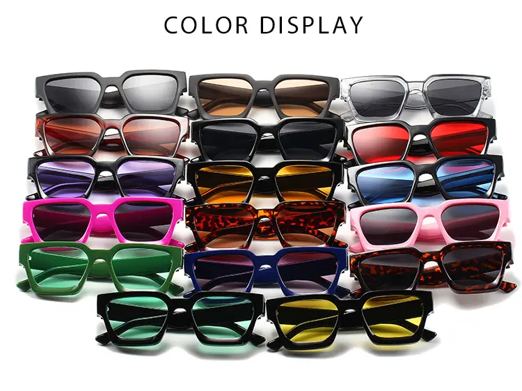 2023 Thick Frame PC Sunglasses Black Tan Lens β feature 4