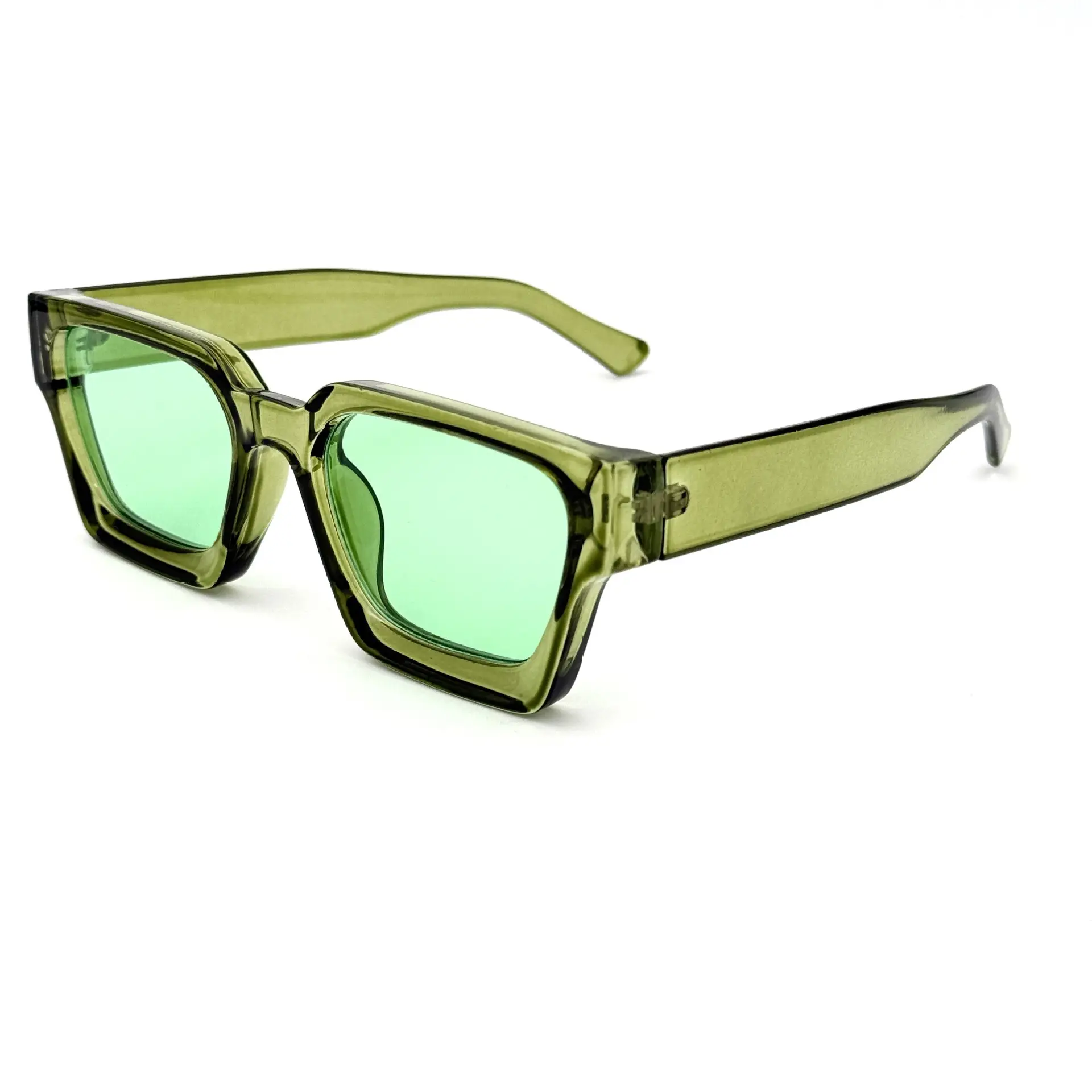 2023 Thick Frame PC Sunglasses Black Tan Lens - Image 11