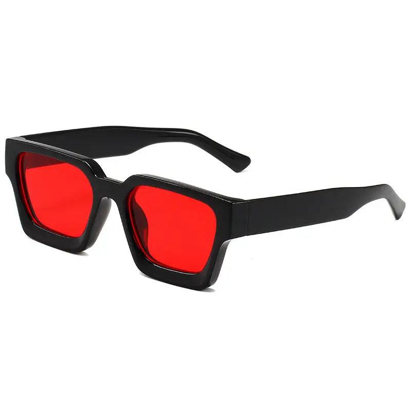2023 Thick Frame PC Sunglasses Black Tan Lens - Image 6