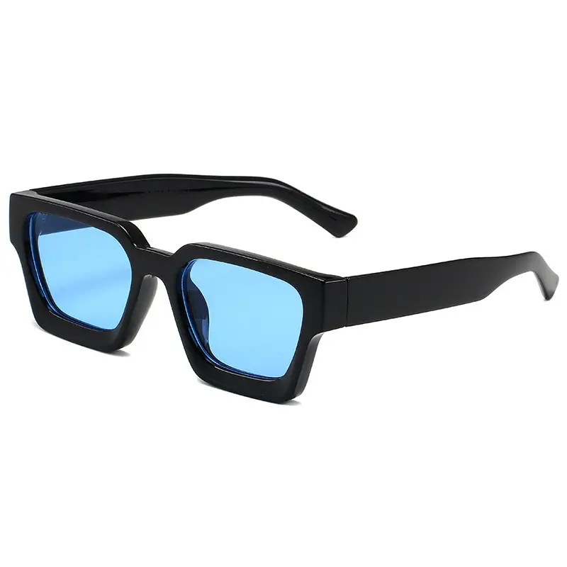 2023 Thick Frame PC Sunglasses Black Tan Lens - Image 7