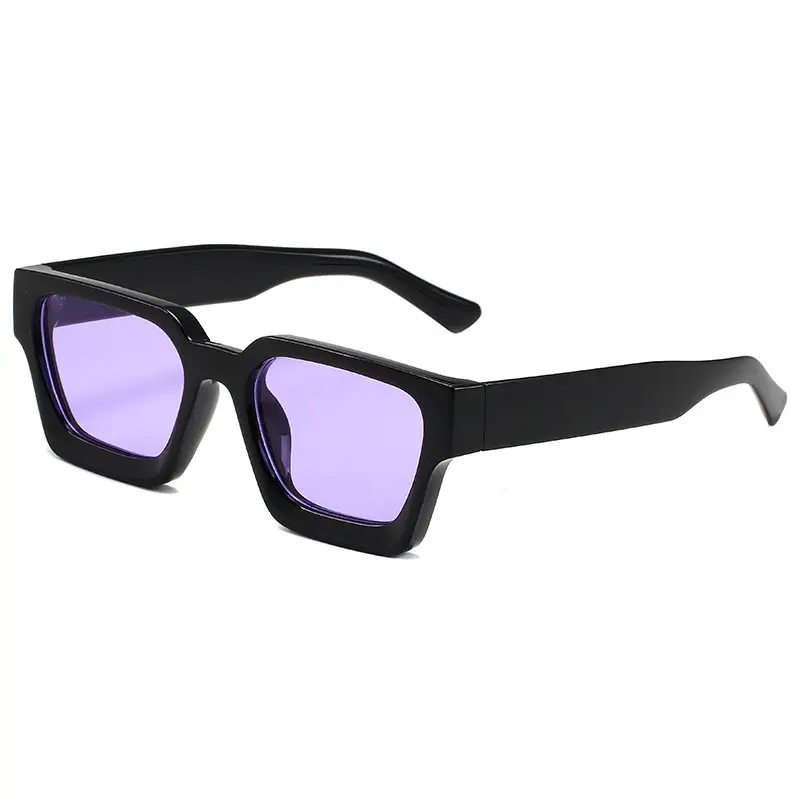 2023 Thick Frame PC Sunglasses Black Tan Lens - Image 8