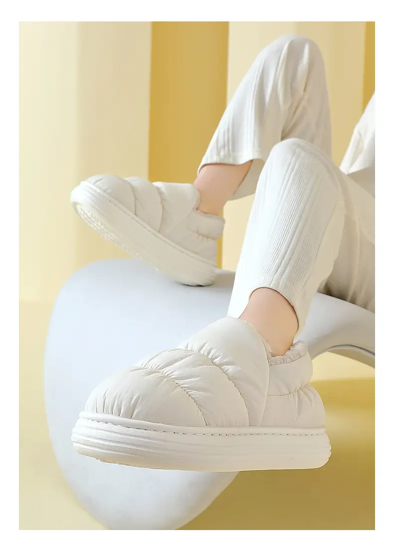 Women Winter Cotton Slipper Dark Coffee Waterproof Warm Indoor Non-Slip — feature 22