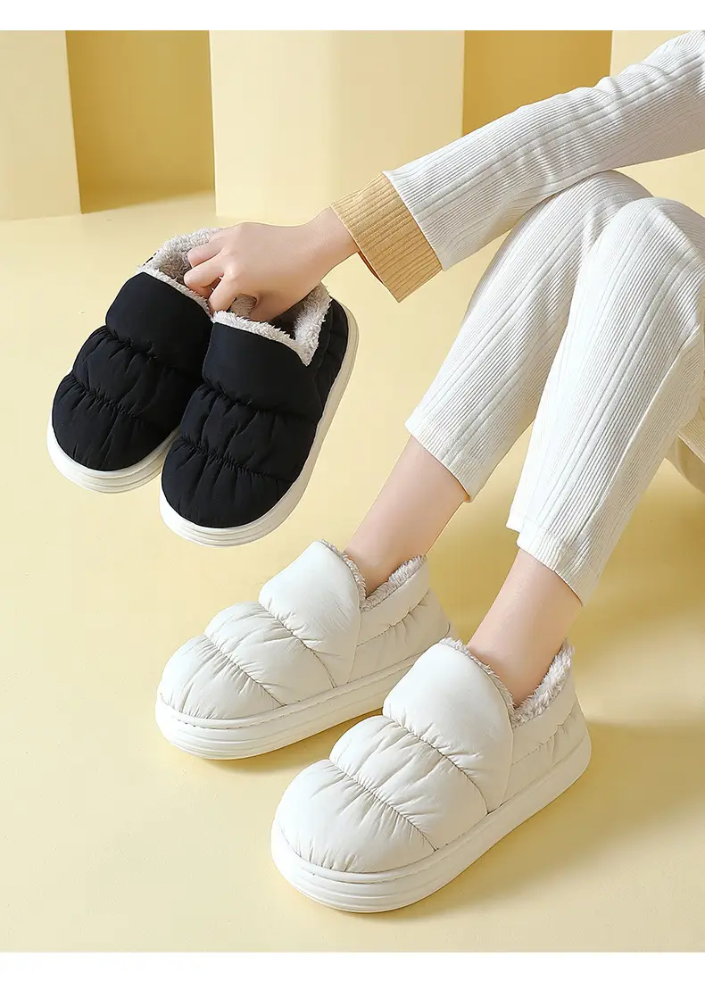 Women Winter Cotton Slipper Dark Coffee Waterproof Warm Indoor Non-Slip — feature 23