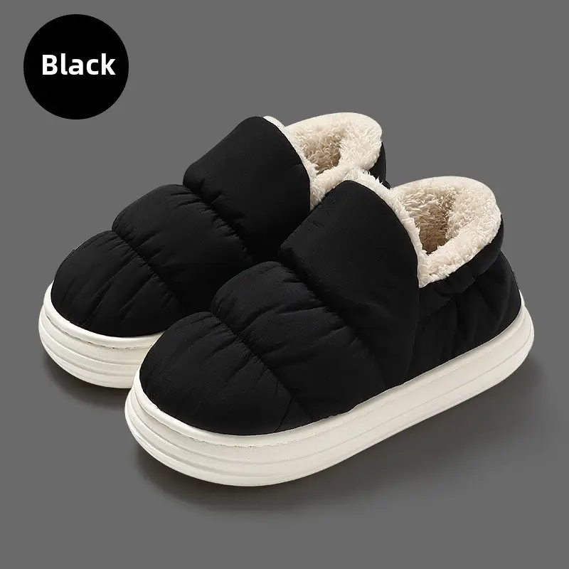 Women Winter Cotton Slipper Dark Coffee Waterproof Warm Indoor Non-Slip - Image 11