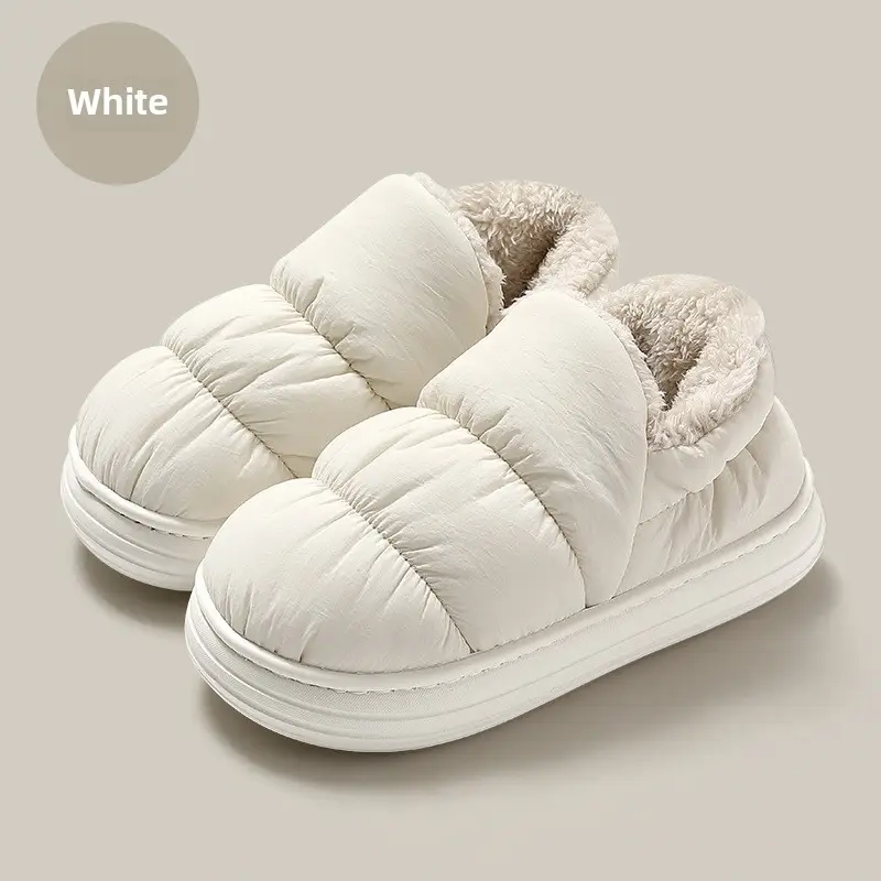 Women Winter Cotton Slipper Dark Coffee Waterproof Warm Indoor Non-Slip - Image 3