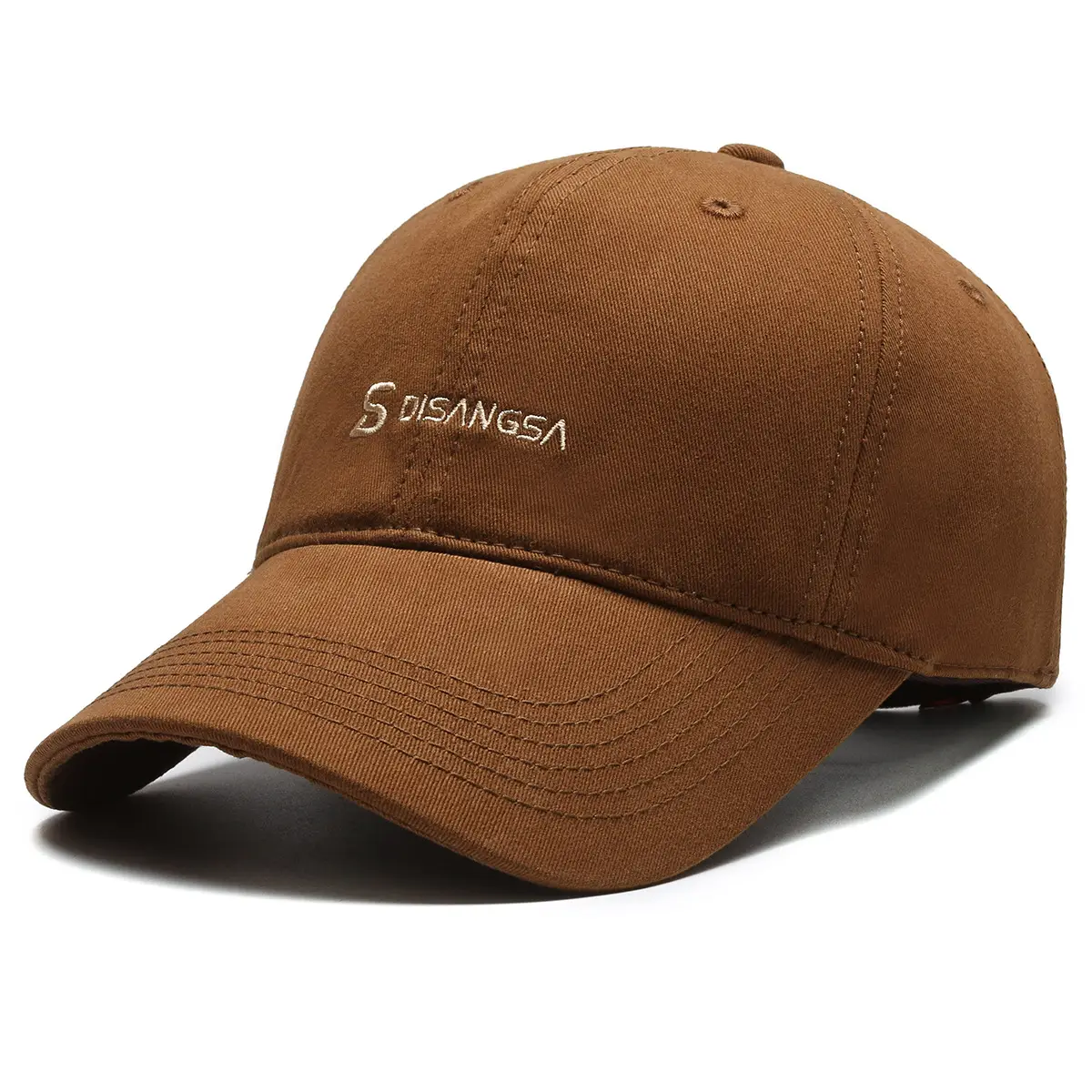 Men's Di Sang Sa Embroidered Baseball Cap Brown - Image 5