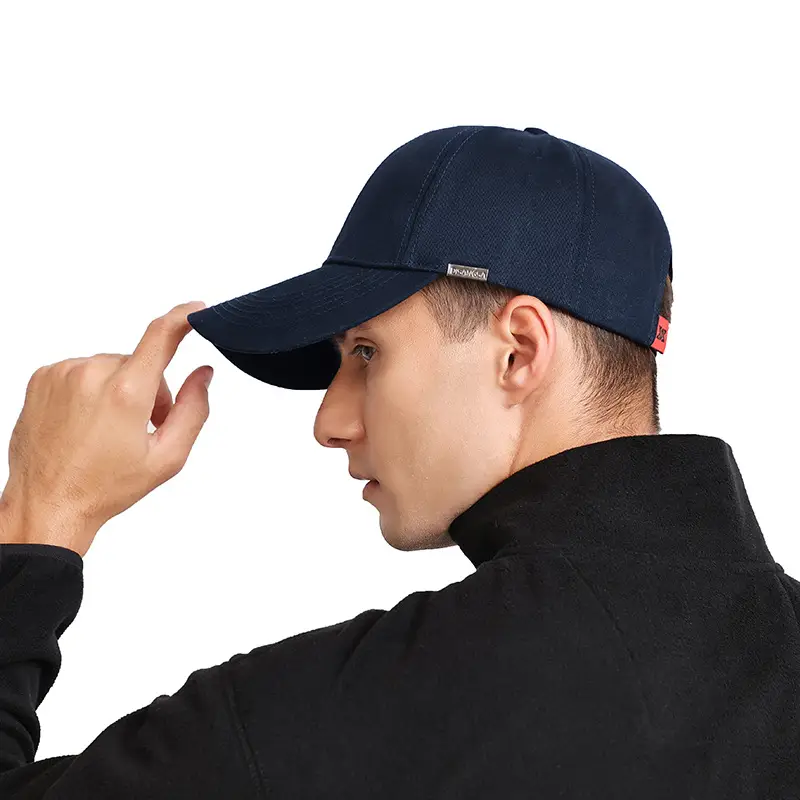Men's Black Baseball Cap with Brand Logo