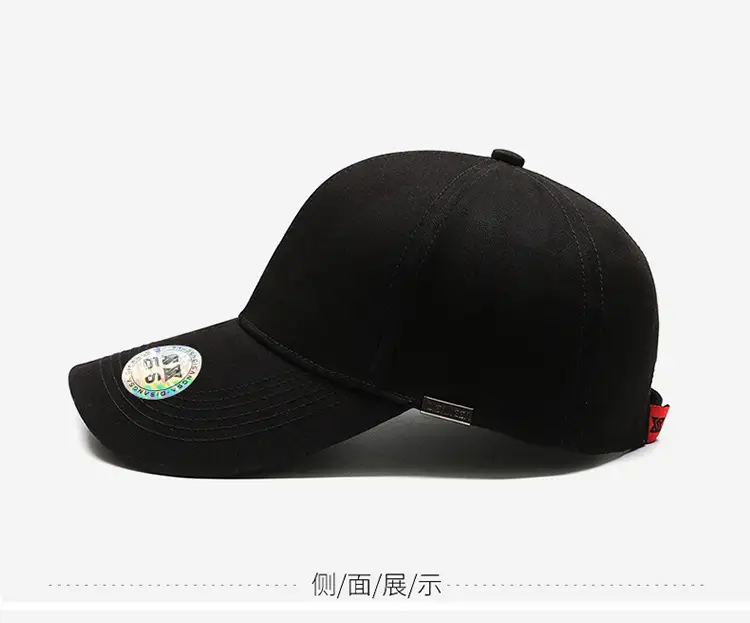 Men's Black Baseball Cap with Brand Logo — feature 12