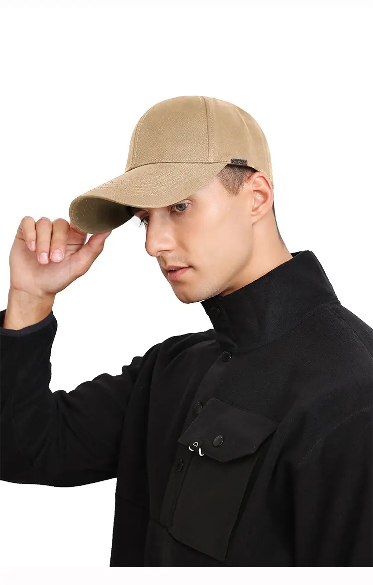 Men's Black Baseball Cap with Brand Logo — feature 19