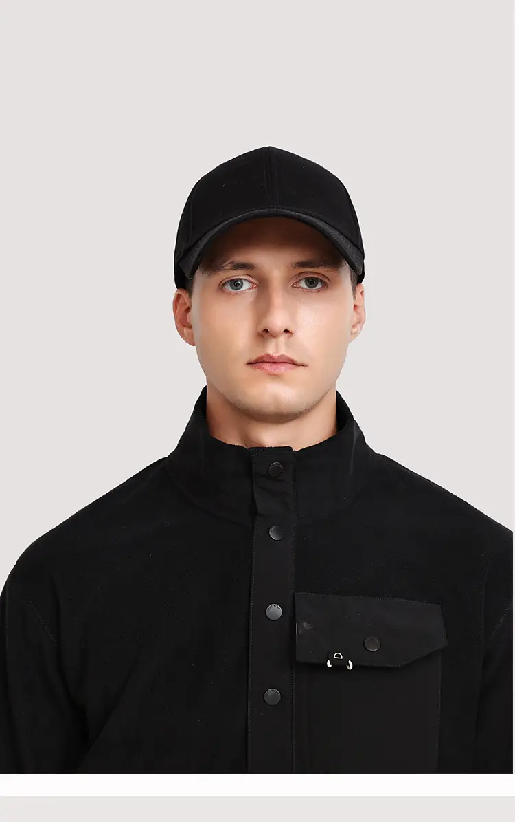 Men's Black Baseball Cap with Brand Logo — feature 21