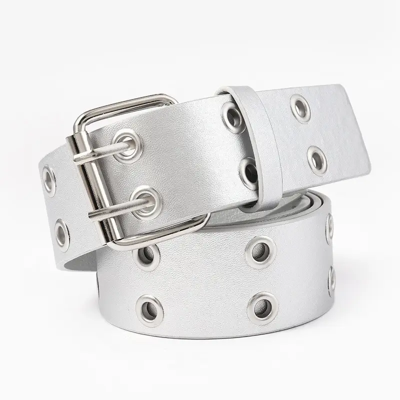 Black Five-Point Star Rivet Belt for Women - Image 2