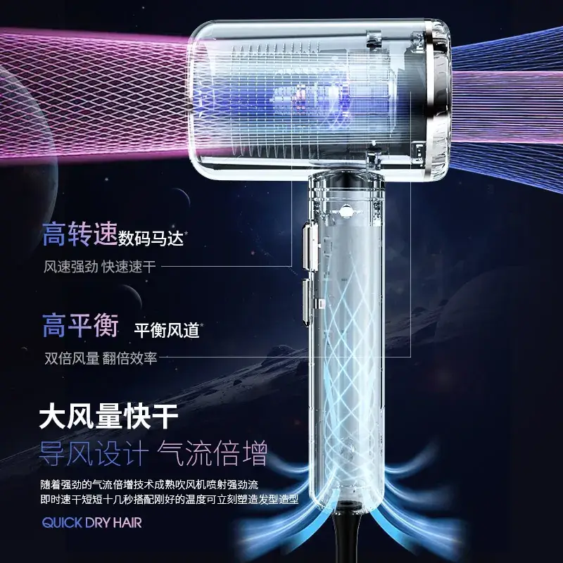 Blue Light Hair Dryer with Negative Ion Technology