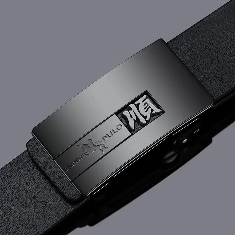 Paul Alloy Zodiac Belt for Men Black Automatic Buckle - Image 34