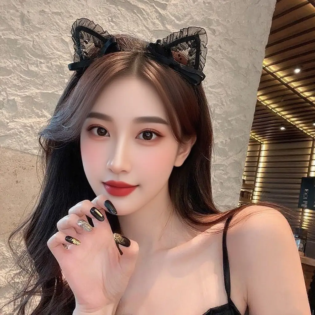 Pure Wind Eye Mask Lace Fairy Cat Ear Hair Band Sexy - Image 12