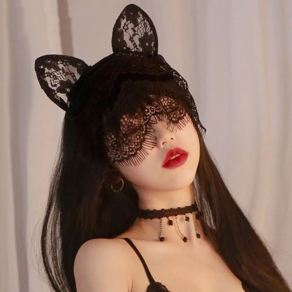 Pure Wind Eye Mask Lace Fairy Cat Ear Hair Band Sexy - Image 13