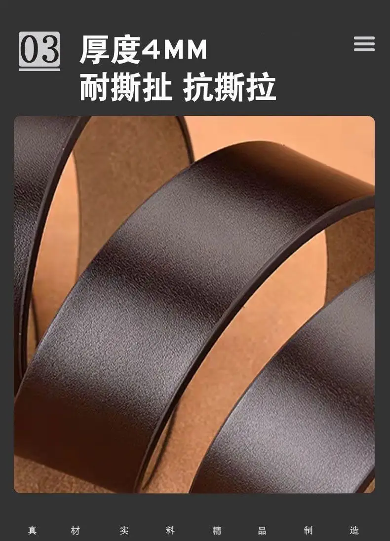 Men's Polo Pin Buckle Belt Brown 3.7" — feature 4