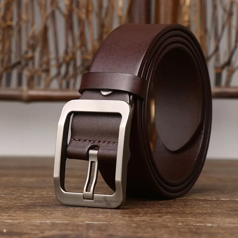 Japanese buckle silver buckle brown