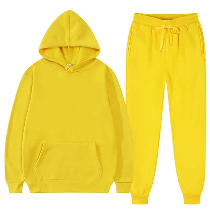 White Fleece Hoodie & Pants Set for Men Women Casual Spring Autumn — feature 6