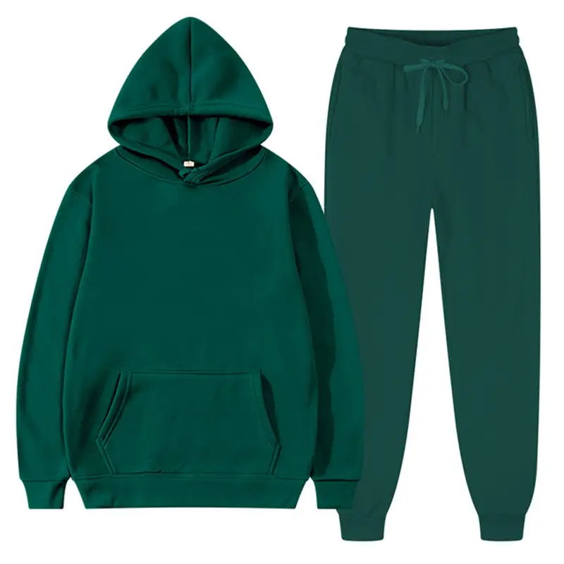White Fleece Hoodie & Pants Set for Men Women Casual Spring Autumn — feature 7