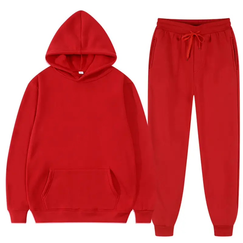White Fleece Hoodie & Pants Set for Men Women Casual Spring Autumn — feature 8