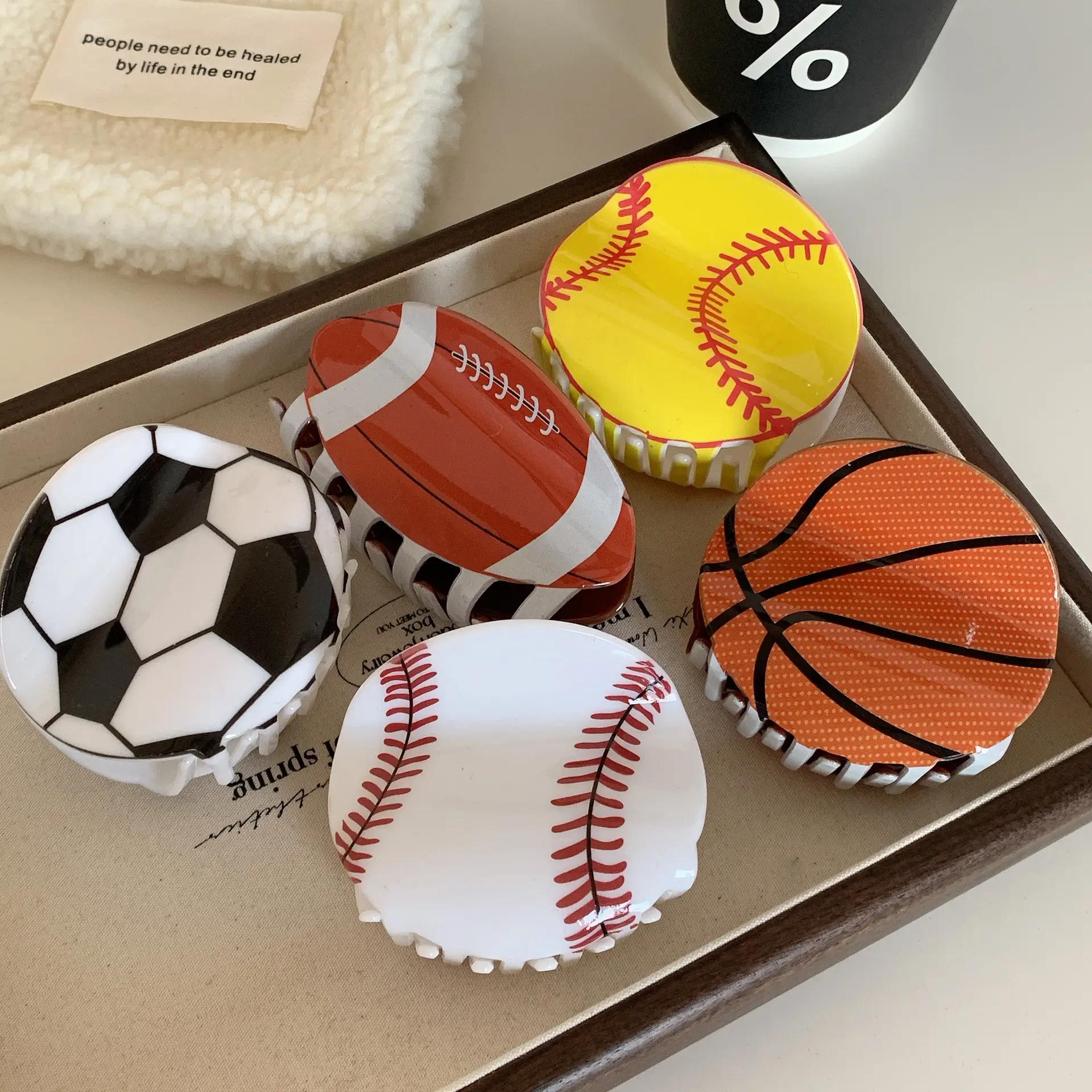 Acrylic Football & Basketball Decorative Clips for Kids — feature 16