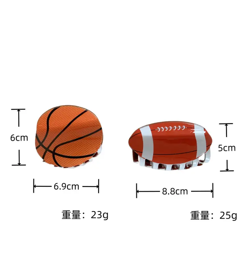 Acrylic Football & Basketball Decorative Clips for Kids — feature 5