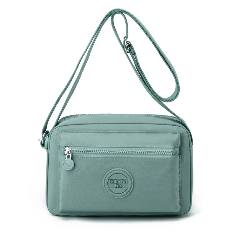 Women's Pink Crossbody Bag with Zipper - Image 7