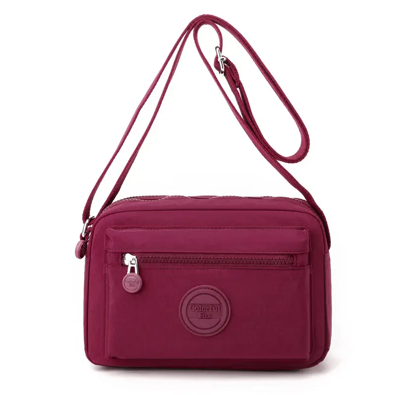 Women's Pink Crossbody Bag with Zipper - Image 8