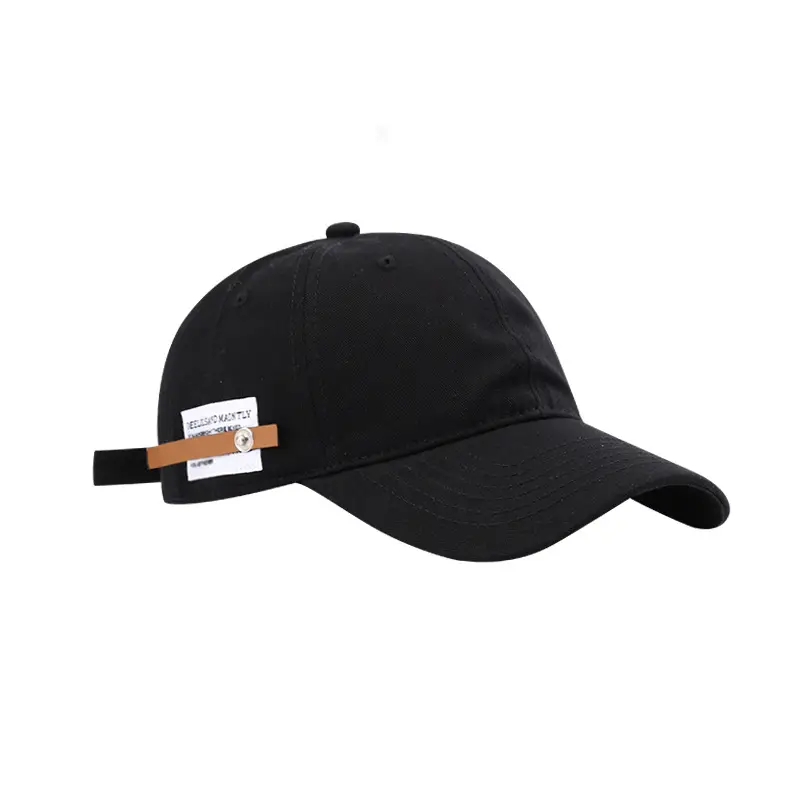 Women & Men Beige Baseball Cap with Buckle - Image 9