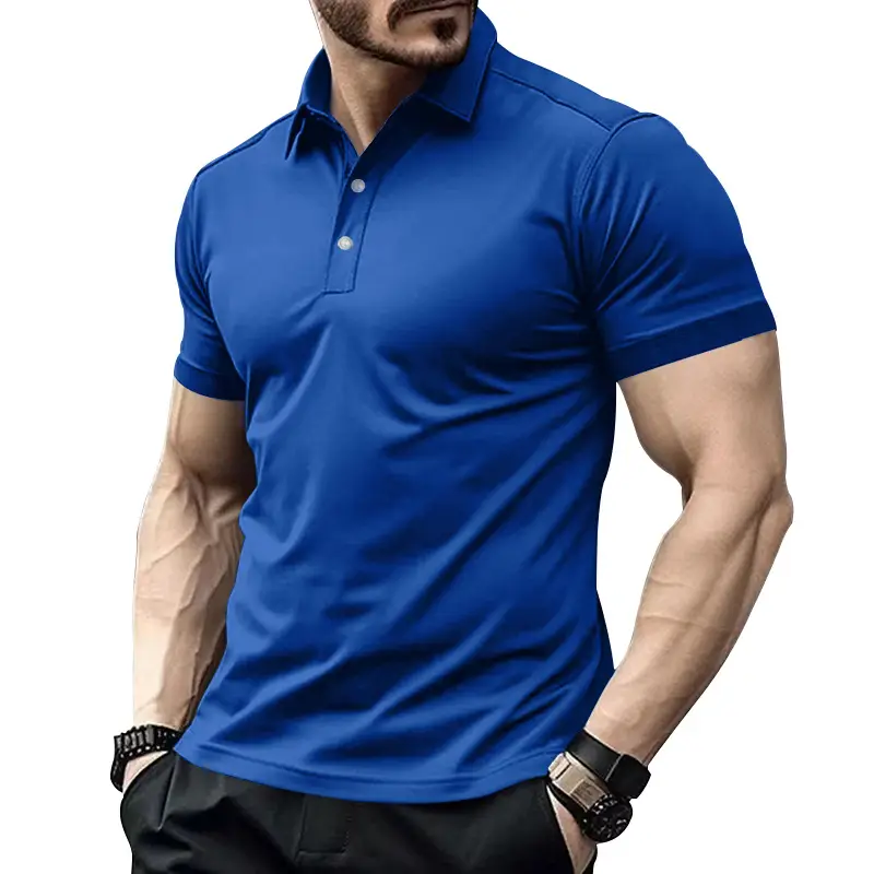 Men Red Polo Shirt Plus Size Casual Summer — feature 10