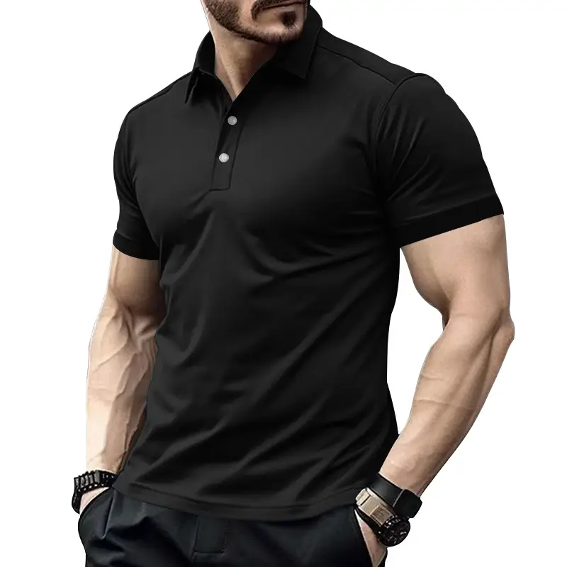 Men Red Polo Shirt Plus Size Casual Summer — feature 18