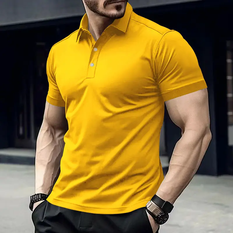 Men Red Polo Shirt Plus Size Casual Summer — feature 19