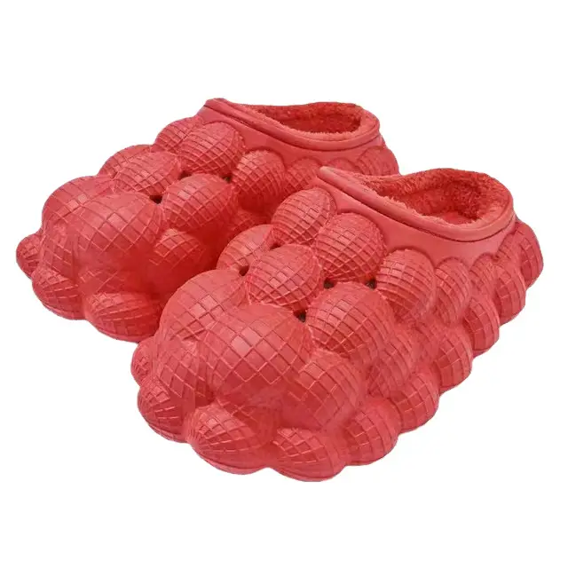 Pink Wooly Women Winter Slippers Non-Slip Warm Indoor - Image 10