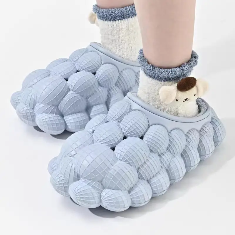 Pink Wooly Women Winter Slippers Non-Slip Warm Indoor - Image 4