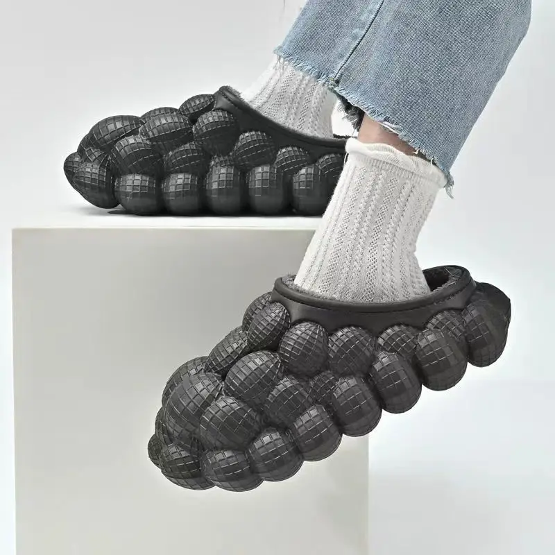 Pink Wooly Women Winter Slippers Non-Slip Warm Indoor - Image 5