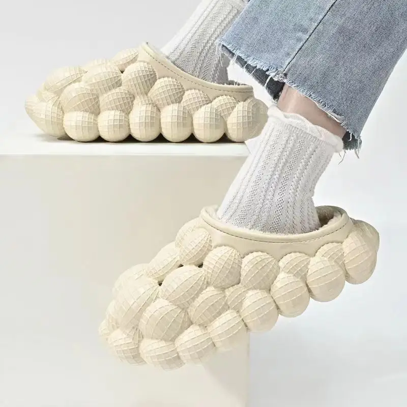 Pink Wooly Women Winter Slippers Non-Slip Warm Indoor - Image 6